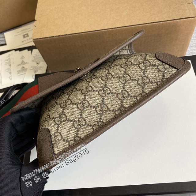 Gucci新款原廠皮女包 古馳Ophidia系列升級版虎頭斜挎包 Gucci經典紅綠色系織帶胸包單肩包 489617  ydg3114